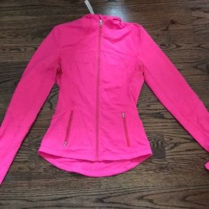 Hot pink lululemon track jacket size 6